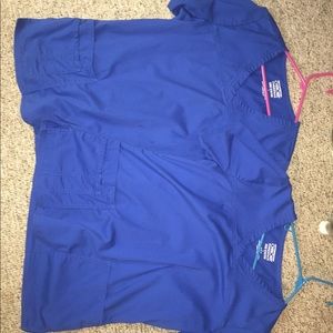 Blue scrub top set